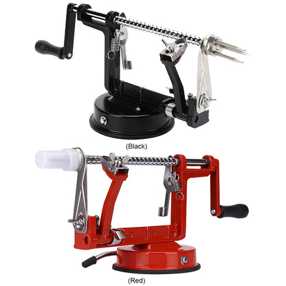 3 in 1 Hand-cranked Fruit Peeler Stainless Steel Potato Apple Peeling Machine with Suction Base for Household Kitchen Gadget