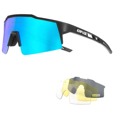 Kapvoe Cycling Glasses Polarized MTB Road Bike Glasses UV400 Protection Sunglasses Ultra Light Sport Eyewear Equipment by Smarsty