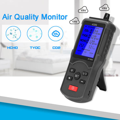 8in1 Air Quality Tester with CO2 and TVOC Monitoring - Smarsty