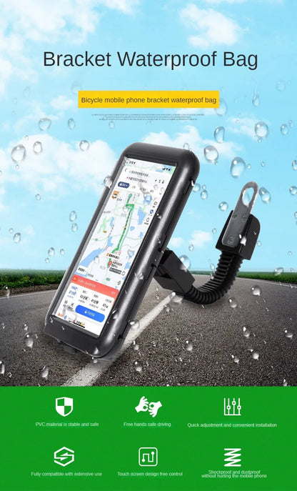 Waterproof Motorcycle Phone Holder Mount On Handlebar - Smarsty