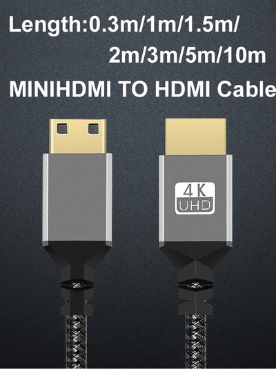 Nylon Mini HDMI To HDMI Cable For 4K Video - Smarsty