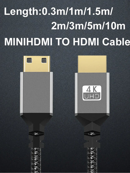Nylon Mini HDMI To HDMI Cable For 4K Video - Smarsty