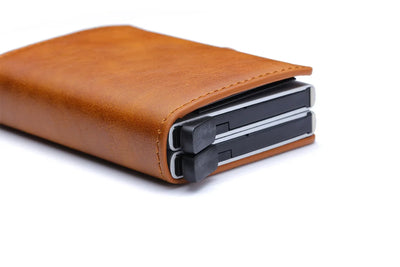 Rfid Men Card Wallets Carbon Fiber Slim Mini Wallet 14 Card Holders Small Money Bag Male Purses - Smarsty