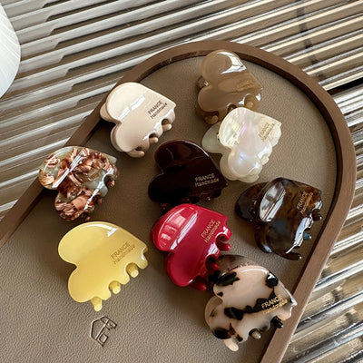 Heart Shaped Hair Claw Clip Secure Elegant Grip For Women - Smarsty