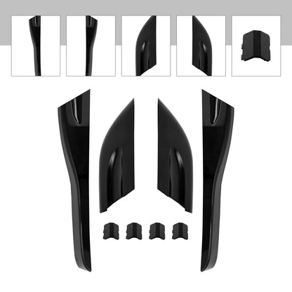 Black Roof Rails Rack End Cover Shell 4pcs For Hyundai Tucson 2004 - 2008