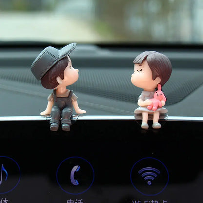 Cute Couple Car Ornament Balloon Figurine For Dashboard - Smarsty