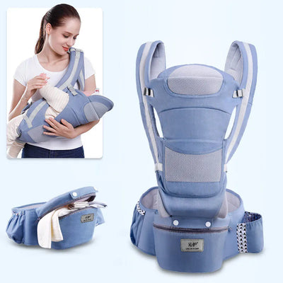 Ergonomic Baby Carrier Backpack Infant Baby Hipseat Carrier Front Facing Ergonomic Kangaroo Baby Wrap Sling Travel Backpack by Smarsty