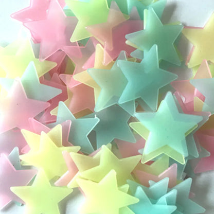 Fluorescent Glow in the Dark Stars Wall Stickers for Kids - Smarsty