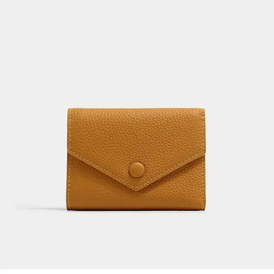 New PU Leather Small For Women Wallet Luxury Envelope Card Holder Brand Designer Multipurpose Zip Coin Cowhide Short Purse 2024 - Smarsty