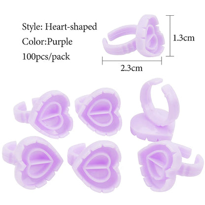 100 Pcs Disposable Eyelash Glue Holder Cups for Easy Makeup - Smarsty