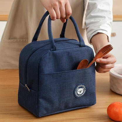 Teddy Bear Lunch Bag Insulated Oxford Cloth Waterproof - Smarsty