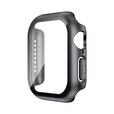 Tempered Glass+Case For Apple Watch 38mm 40mm 41mm 42mm 44mm 45mm 46mm Screen Protector Protective Cover iWatch 10 8 7 9 6 SE 5 - Smarsty