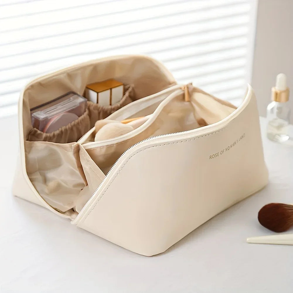 Travel Makeup Organizer Bag With Large Storage Pockets - Smarsty