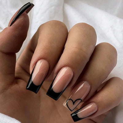 Medium Ballerina Pink Press On Nails with French Tips - Smarsty