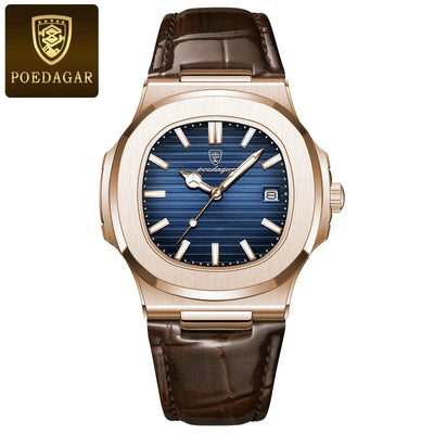 Luxury Waterproof Square Men's Quartz Watch with Luminous Dial - Smarsty