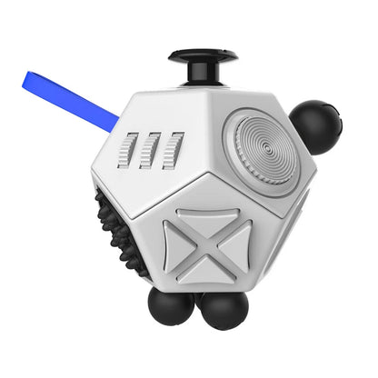 6/12 Sides Cube Decompression Toy Rainbow Stress Relief Autism ADHD OCD Anxiety Sensory Toys Fingertip Desk Toy for Kids Adult by Smarsty