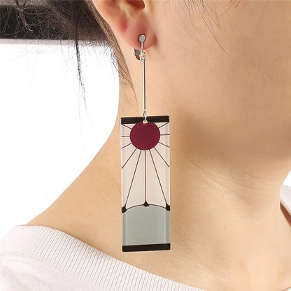 Anime Demon Slayer Acrylic Drop Earrings for Unique Style - Smarsty