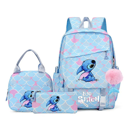Lilo Stitch Kids Backpack Set 3 Piece Kawaii School Bags - Smarsty
