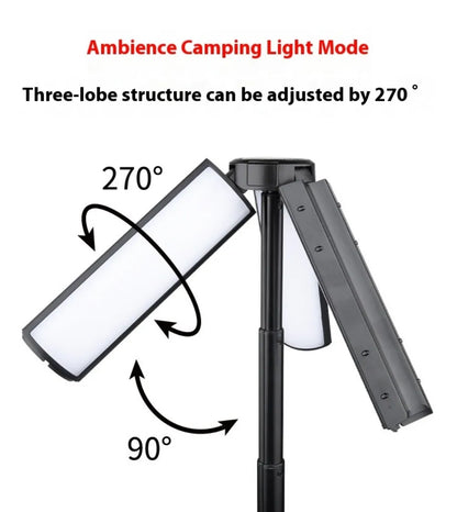 Upgraded Camping LED Telescopic Flashlight with Tripod Rechargeable Emergency Lamp Outdoor Portable orch Light Table Lamp Tent by Smarsty
