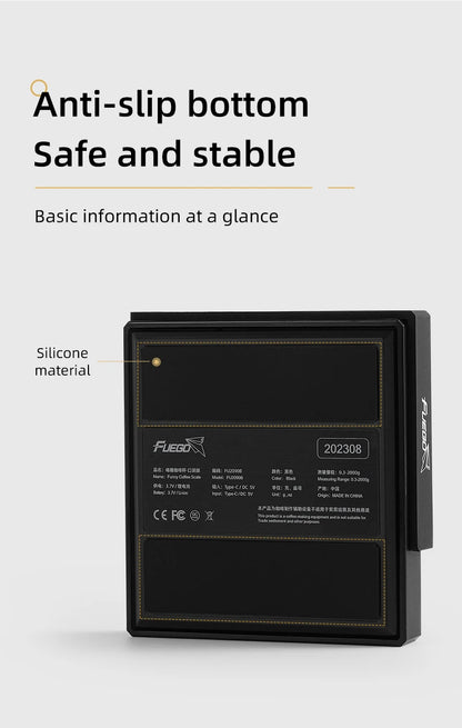 Fuego Digital Coffee Scale with Timer Precision - Smarsty