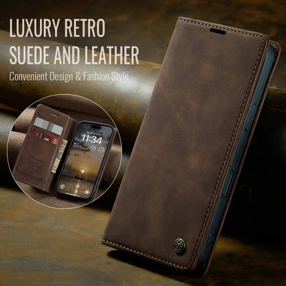 iPhone 17 Air 16 15 14 Retro PU Leather Magnetic Book Phone Wallet Flip Case by Smarsty