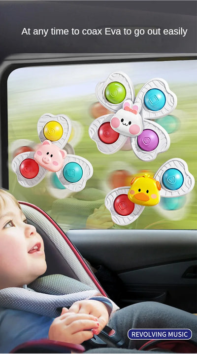 Baby Sucker Spinning Toys Children Bath Montessori Education Rotating 3 Years Bathroom Toys for Toddler Infant Toys for Baby - Smarsty
