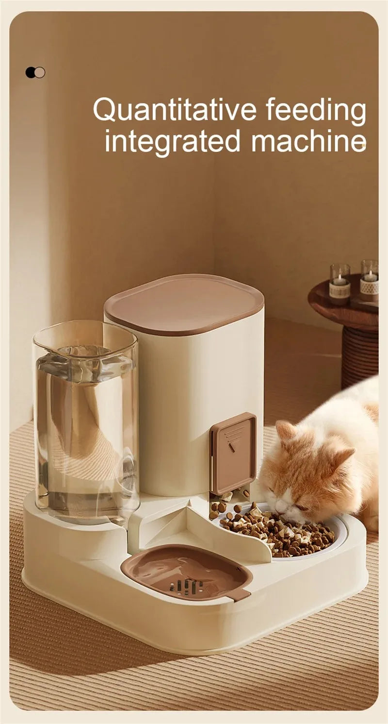 Automatic Cat Feeder with Water Dispenser Large Capacity - Smarsty