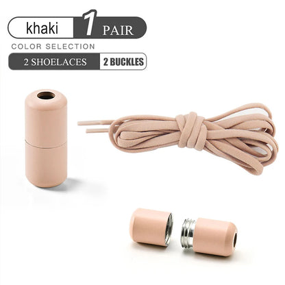 Elastic No Tie Shoelaces Semicircle Shoe Laces For Kids and Adult Sneakers Shoelace Quick Lazy Metal Lock Laces Shoe Strings - Smarsty