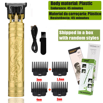 T9 Hair Clipper Repair Beard Shaving Body Hair Trimmer Clippers Electric Machine Men Haircut Machine 0mm Barber Shaver - Smarsty