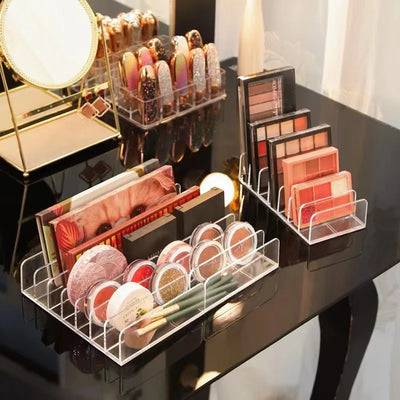 DVD/CD Organizer,Eyeshadow Palette Storage Tray Cosmetics Rack Makeup Tools Compartment Holder Sunglasses Storage Shelf by Smarsty