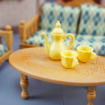 Dollhouse Furniture Kitchen Play Set Miniature Refrigerator 1:12 Mini Food Living Room Sofa Set Pretend Play Accessores Toy by Smarsty