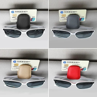 Magnetic Leather Sunglasses Holder For Car Sunshade Clips - Smarsty