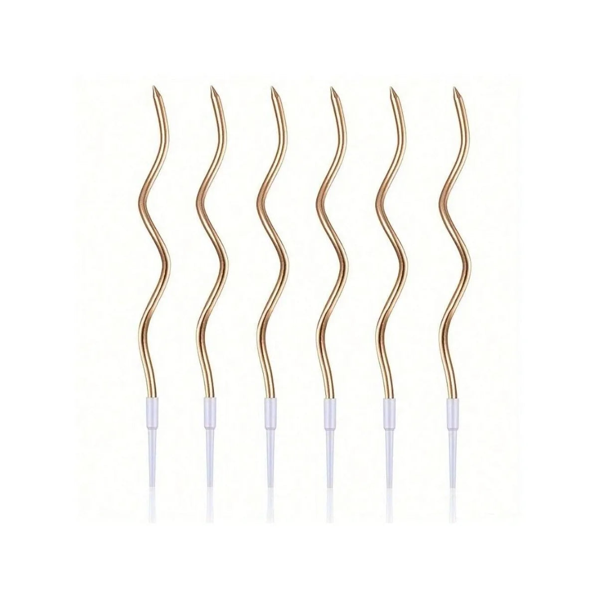 6/12/48pcs/1case Birthday Candles Spiral Cake Candles  Long Thin Cake Candles For Wedding Party And Cake Decoration - Smarsty