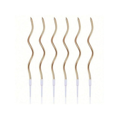 6/12/48pcs/1case Birthday Candles Spiral Cake Candles  Long Thin Cake Candles For Wedding Party And Cake Decoration - Smarsty