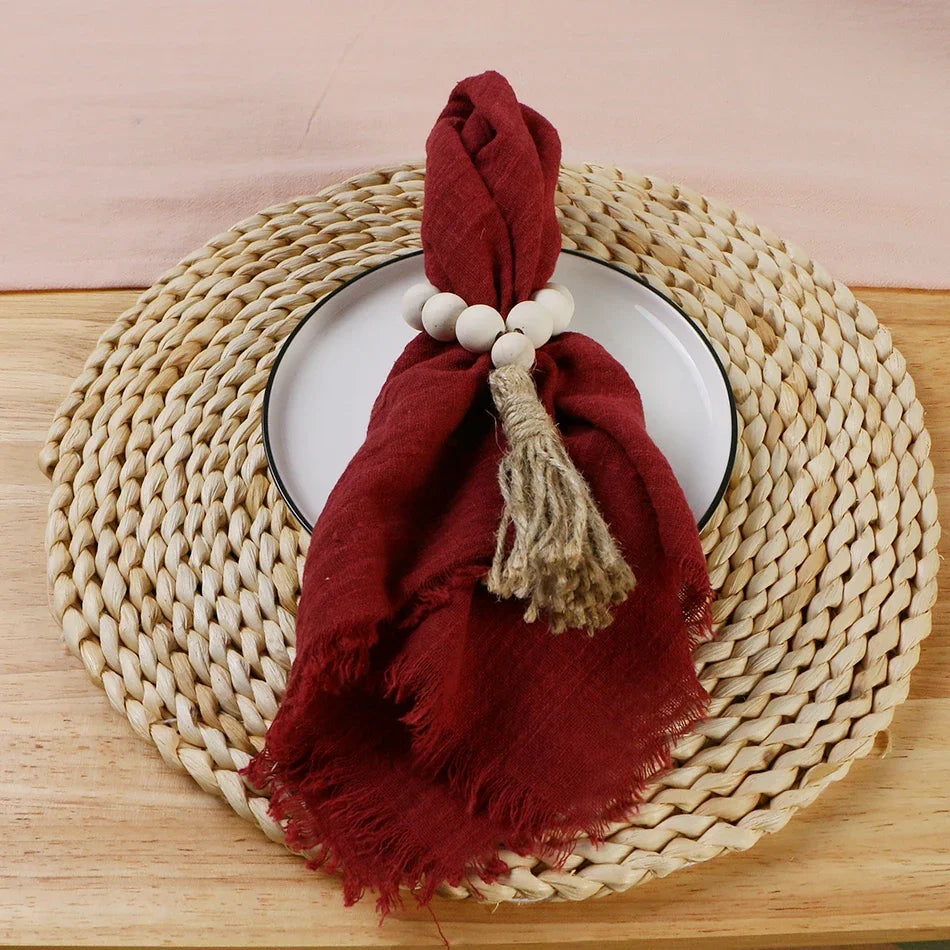 Reusable Cotton Wedding Napkins for Rustic Table Decor - Smarsty