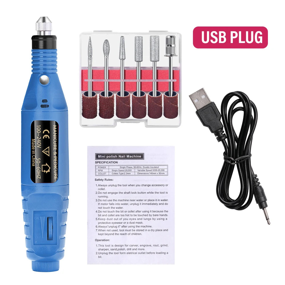 YIKOOLIN Electric Nail Drill Machine Kit for Perfect Manicures - Smarsty
