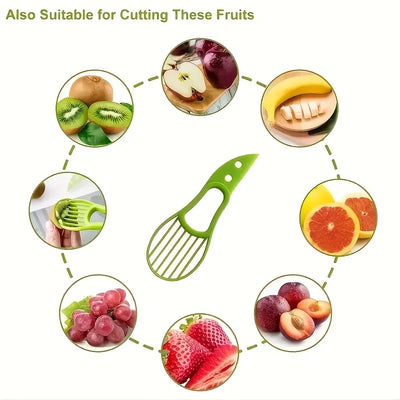 Multifunctional 3 in 1 Avocado Slicer, Outdoor Home Kitchen Camping Accessories Tools by Smarsty