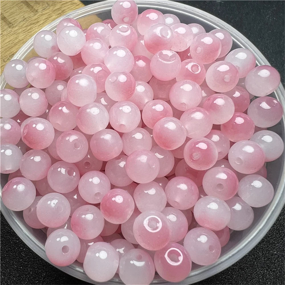8mm Multicolor Glass Beads for Handmade Jewelry - Smarsty