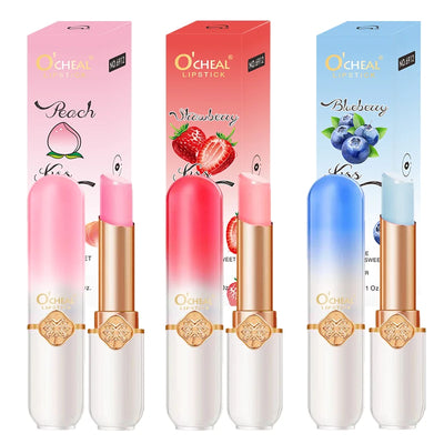 O'CHEAL Color Changing Lip Balm Moisturizing Peach Formula - Smarsty