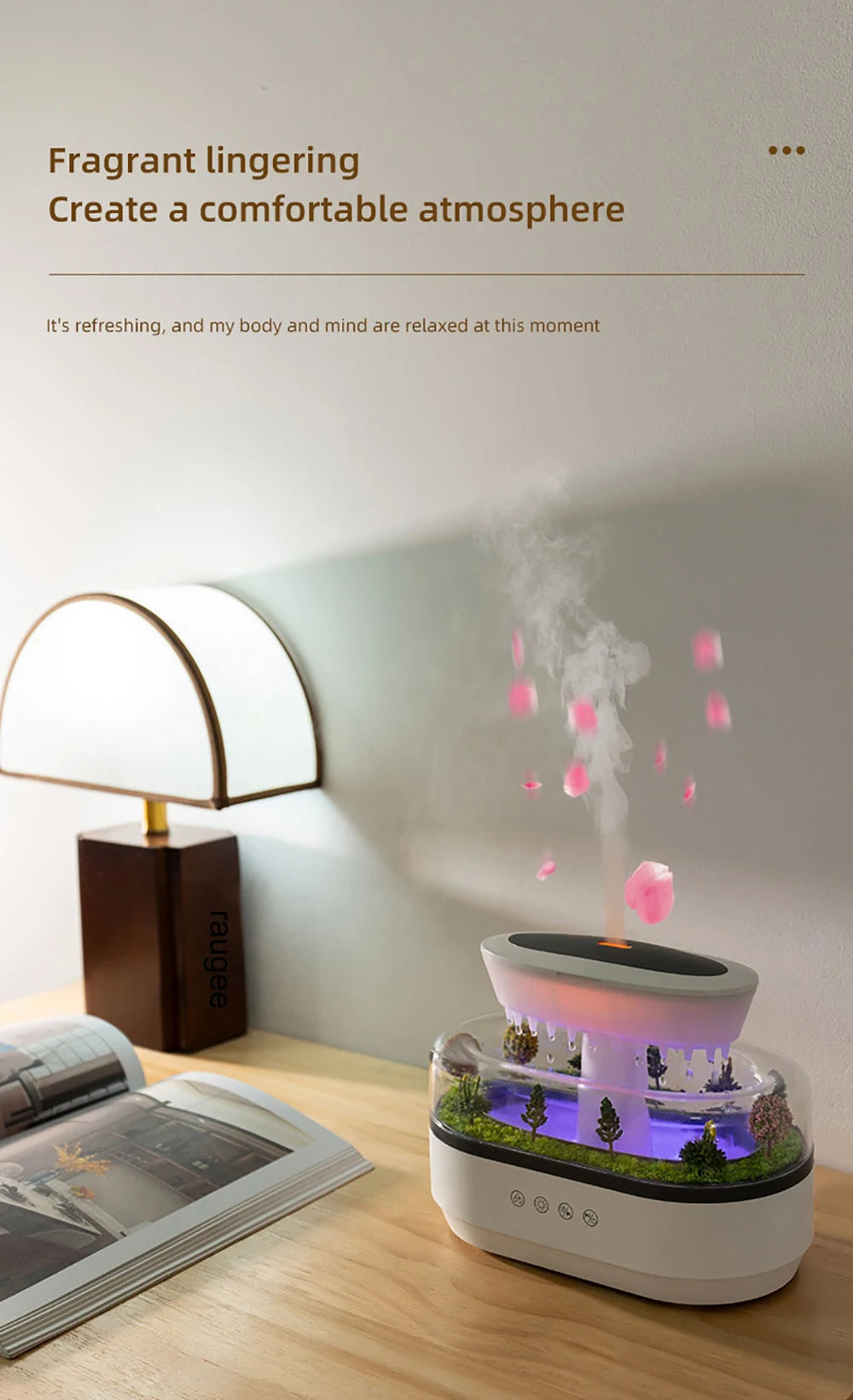 Colorful Ultrasonic Aroma Humidifier With Essential Oil Diffuser - Smarsty