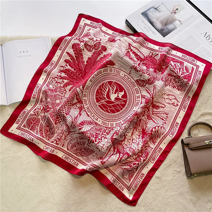 Luxury Satin Square Shawl Sunscreen Scarf for Women - Smarsty