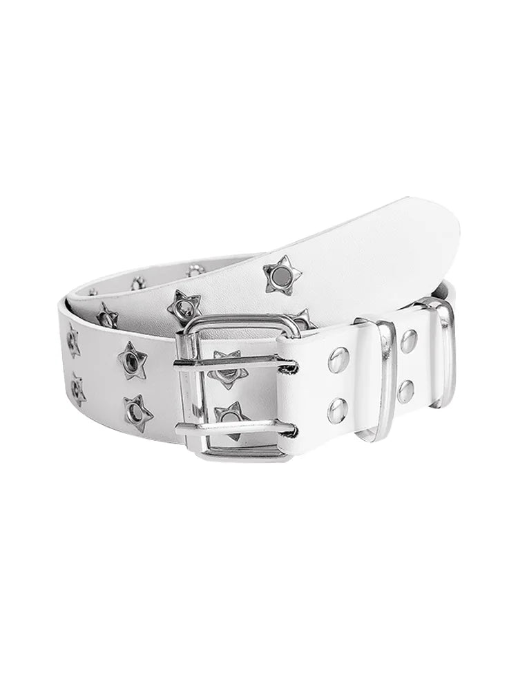 Unisex Punk Hip Hop Belt Large Size Double Hole - Smarsty