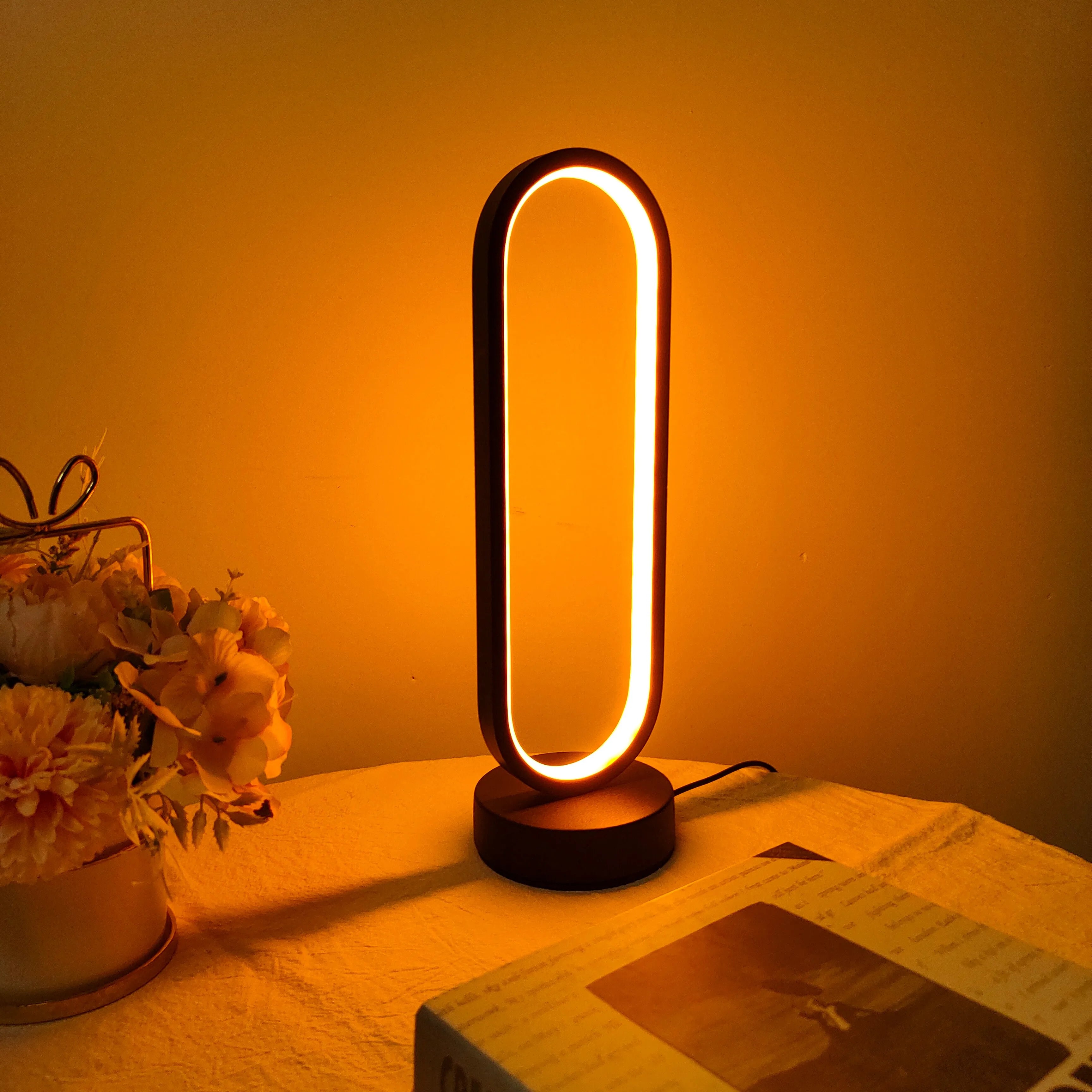 Three-Color Dimming LED Bedside Lamp for Bedrooms - Smarsty