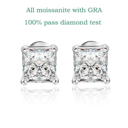 Moissanite Stud Earrings 0.4-5CT VVS Sterling Silver - Smarsty