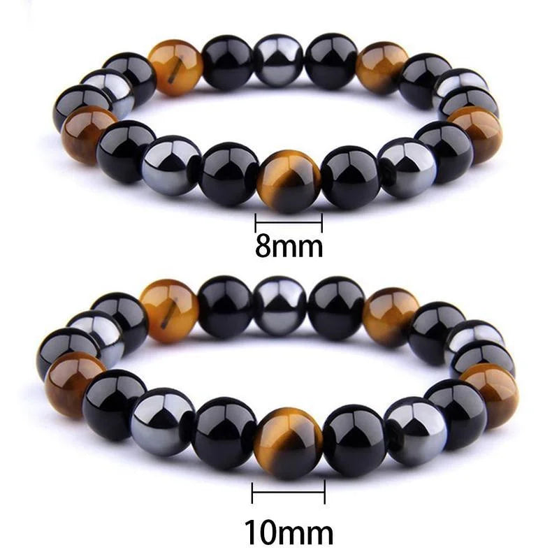 Natural Black Obsidian Tiger Eye Beads Bracelet for Health Protection - Smarsty