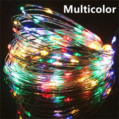 USB Led Fairy Lights Copper Wire String 20M 200LED Holiday Outdoor Lamp Garland For Christmas Tree Wedding Party Decoration - Smarsty