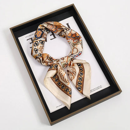 Luxury Square Silk Scarf for Women Stylish Satin Hijab Wrap - Smarsty