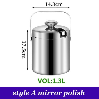 Portable Stainless Steel Ice Bucket for Outdoor Parties - Smarsty