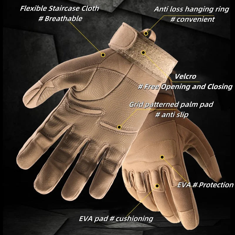 Tactical Full Finger Gloves Outdoor Cycling Climbing - Smarsty