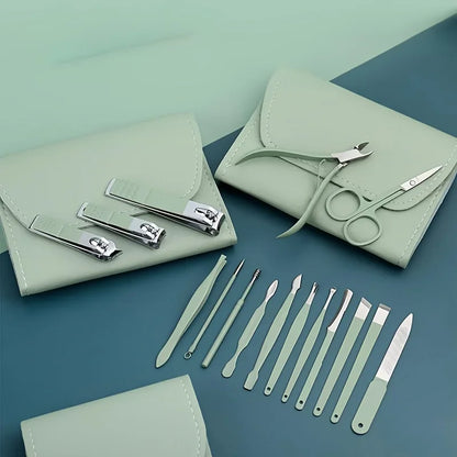 16 Piece Professional Nail Clippers Set with Travel Case - Smarsty